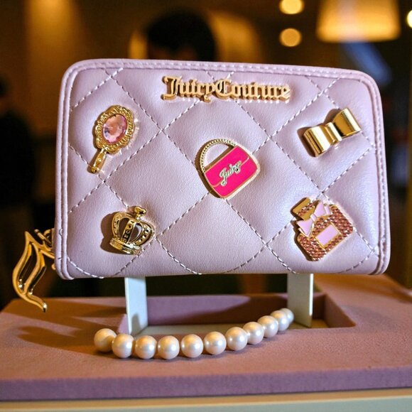 Juicy Couture Girls Only Dusty Blush Pink Zip Around Wallet NWOT - Picture 1 of 9